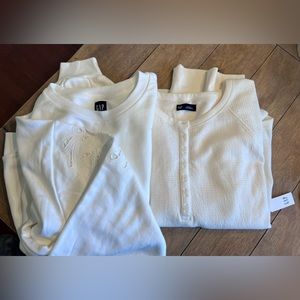 Women’s NWT Set of 2 GAP Tops - Vintage Soft Eyelet Top and Waffle Top XL/Tall